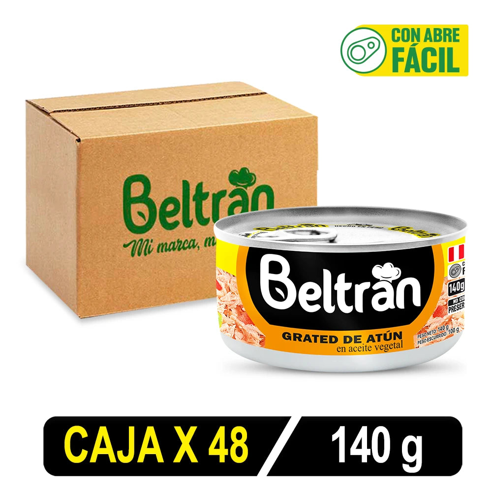 Grated De Atún Beltrán En Ac . Vegetal X 170 Gr Caja X 48 Uni
