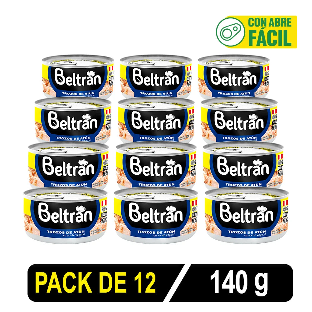Trozos De Atún Beltrán En Ac. Vegetal X 170 Gr. Caja X 12 Uni