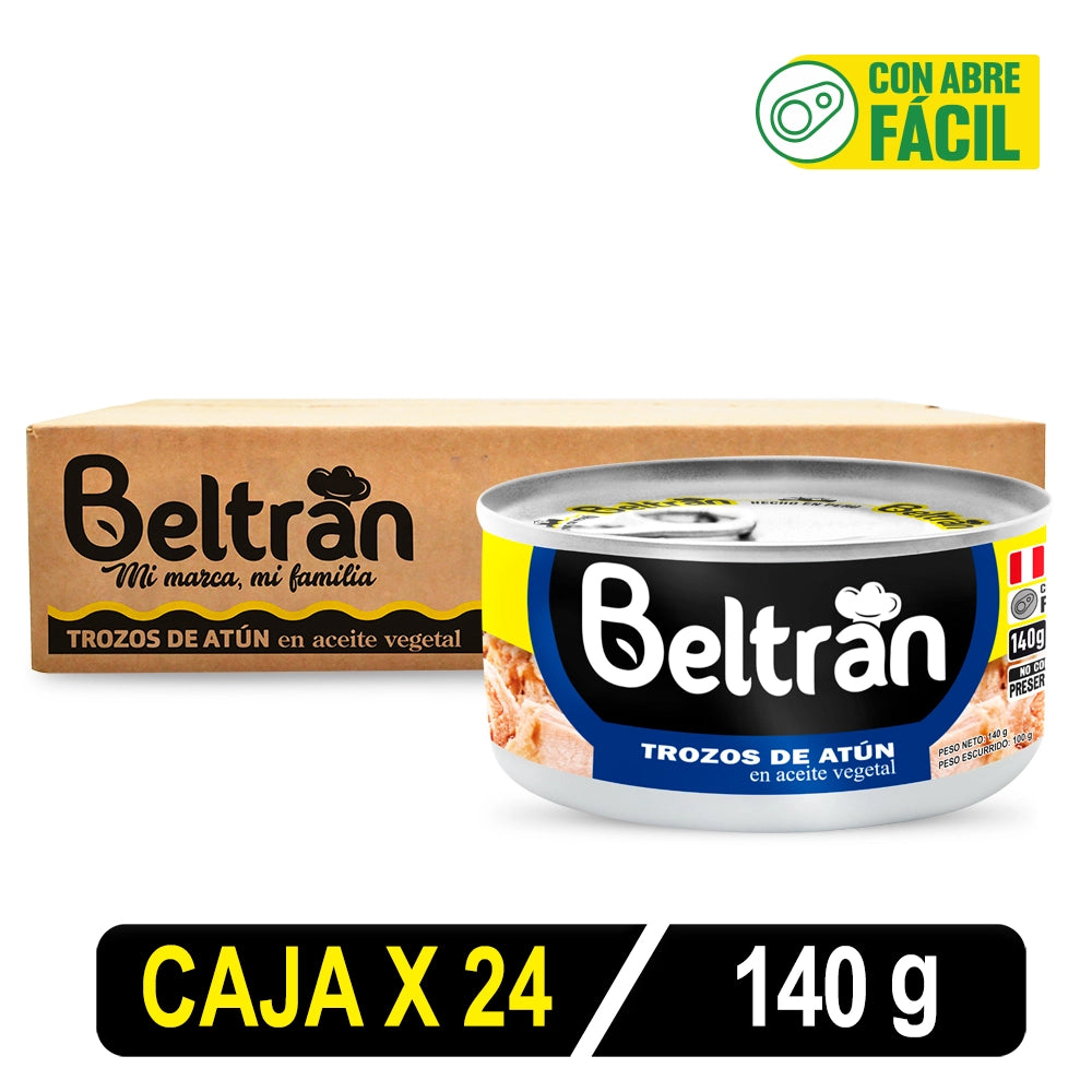 Trozos De Atún Beltrán En Ac. Vegetal X 170 Gr. Caja X 24 Uni