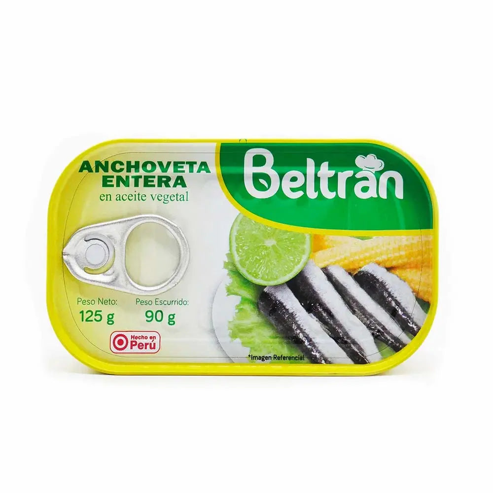 Entero De Sardina Peruana Beltrán Lito. En Ac. Vegetal 1/4 Club Caja X 50 Uni