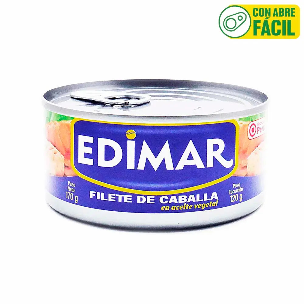 Filete De Caballa Edimar En Ac. Vegetal 1/2 Lb 170 Gr Caja X 24 Uni