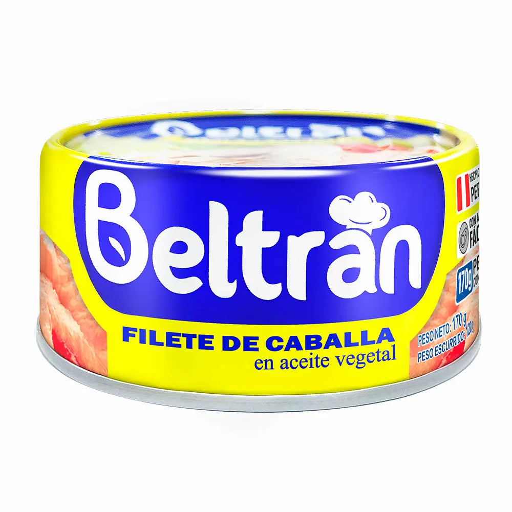 Filete De Caballa Beltrán En Ac. Vegetal 1/2 Lb 170 Gr Caja X 24 Uni