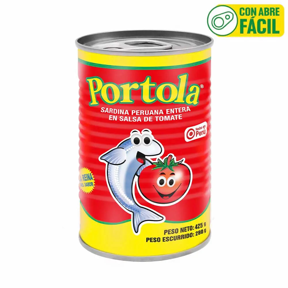 Sardina Peruana Entera S/Tomate Tall Portola Caja X 425 Gr X 12 Uni