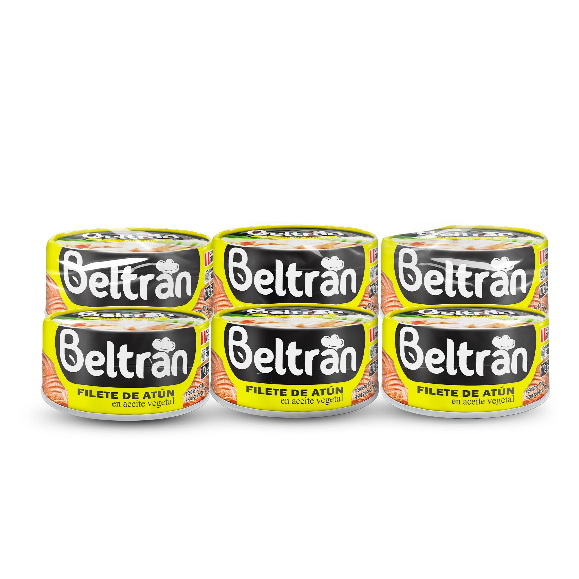 Filete De Atún Beltrán En Ac. Vegetal 1/2 Lb 170 Gr Caja X 6 Uni