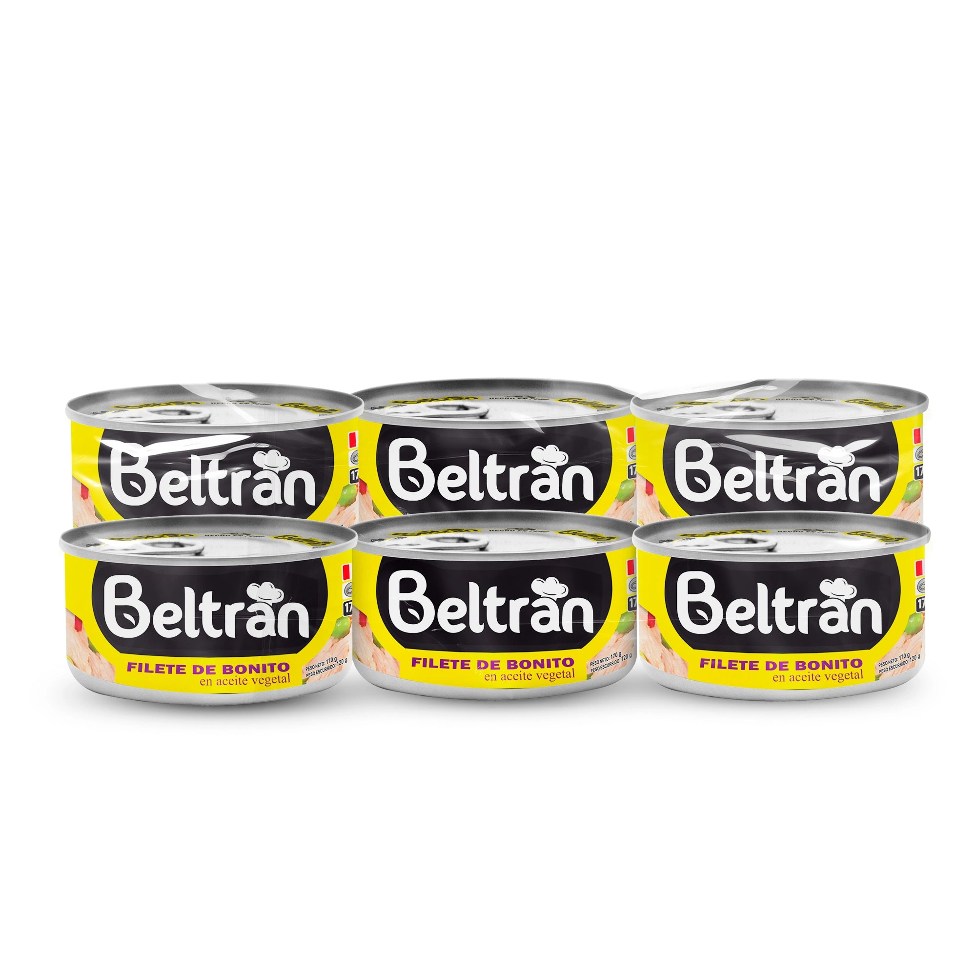Filete De Bonito Beltrán En Ac. Vegetal 1/2 Lb 170 Gr Caja X 6 Uni