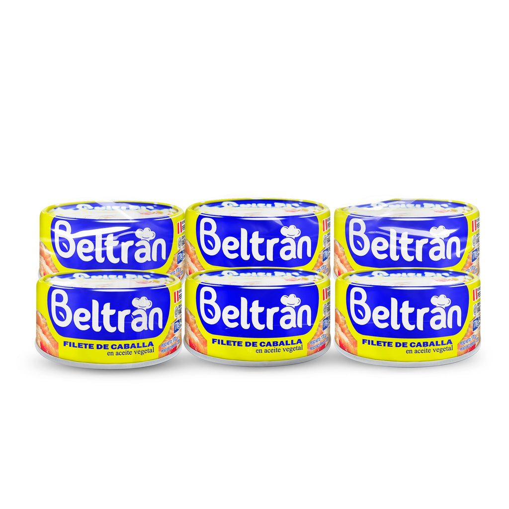 Filete De Caballa Beltrán En Ac. Vegetal 1/2 Lb 170 Gr Caja X 6 Uni